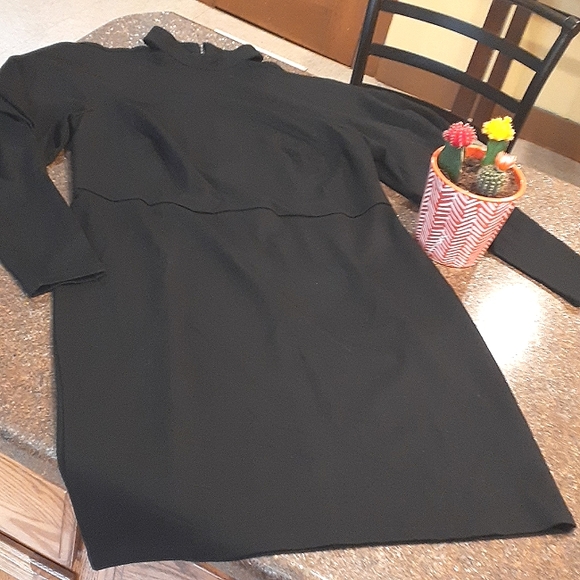 Rare Women's Eloquii Black Cold Shoulder Long Sleeve Formal Dress,14 - Picture 2 of 8